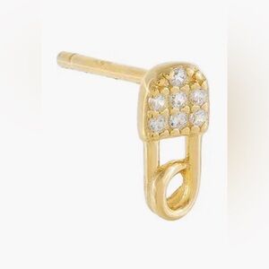 Adina’s Jewels Cubic Zirconia Mini Safety Pin Stud Earring